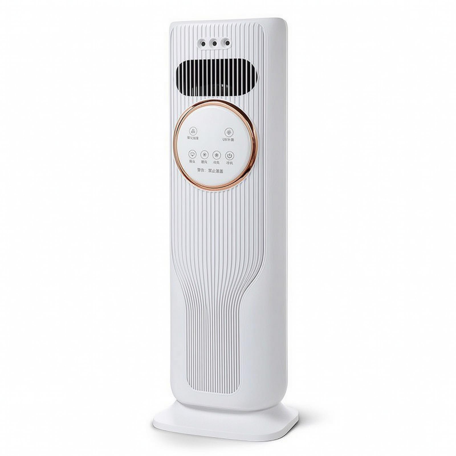 LOVIVER Ventilatore Condizionatore Portatile Ventilatore Torre Slim Riscaldatore Stufa Elettrica Raffrescatore d'Aria con Display Frontale E Telecomando, Bianco