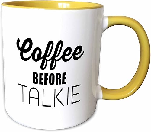 Miniatura 11 de 3dRose Coffee Before Takie - Taza de cerámica, 11 onzas, rojo/blanco