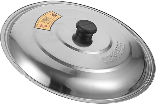 DOITOOL Tapa universal de acero inoxidable para ollas, sartenes y sartenes, 13 pulgadas de repuesto para sartén con perilla para cocina del hogar