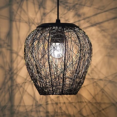 Homesake Hanging Light, Home Decor Items Wire Mesh, Ceiling Light () Pack of 1 Standard Black Cover