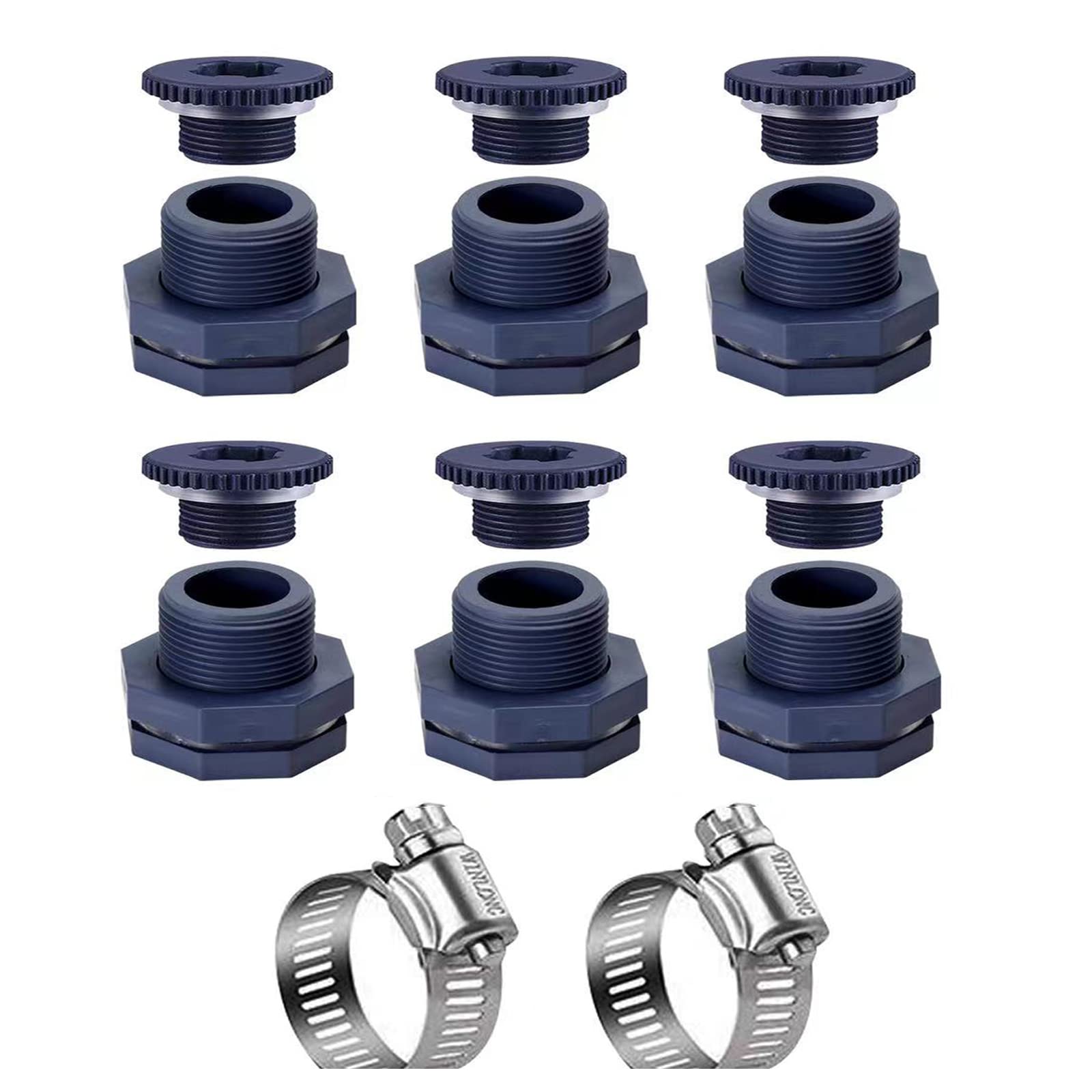Buy 6 PCS 3/4 Inch PVC Bulkhead Fitting,Kabcifea Bulkhead Water
