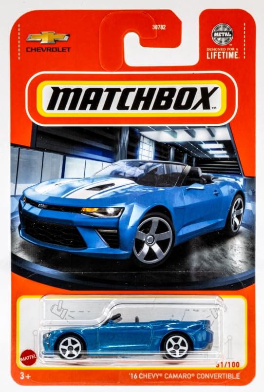 Matchbox Chevrolet Camaro Convertible 1:64 Azul miniatura 1