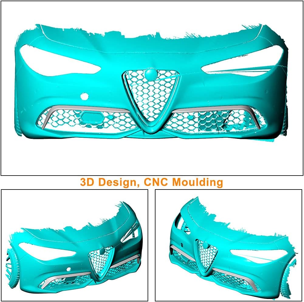 MCARCAR KIT Real Carbon Fiber Fog Light Cover Splitter Canard for Alfa Romeo Giulia Sport 2015-2021 Front Bumper Front Headlight Covers Eyelids Eyebrows (Carbon Fiber)