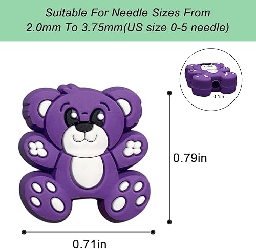Miniatura 7 de 10 tapones para agujas de tejer, protectores de puntos, accesorios y suministros para tejer, herramientas de tejer, kit de iniciación para tejer
