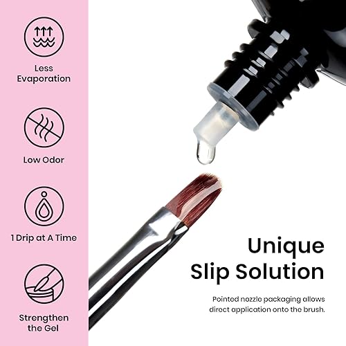 Miniatura 92 de Beetles - Kit de extensión de gel de uñas de polietileno, 6 colores de gelatina nude con solución deslizante, mejora de uñas para principiantes y 0