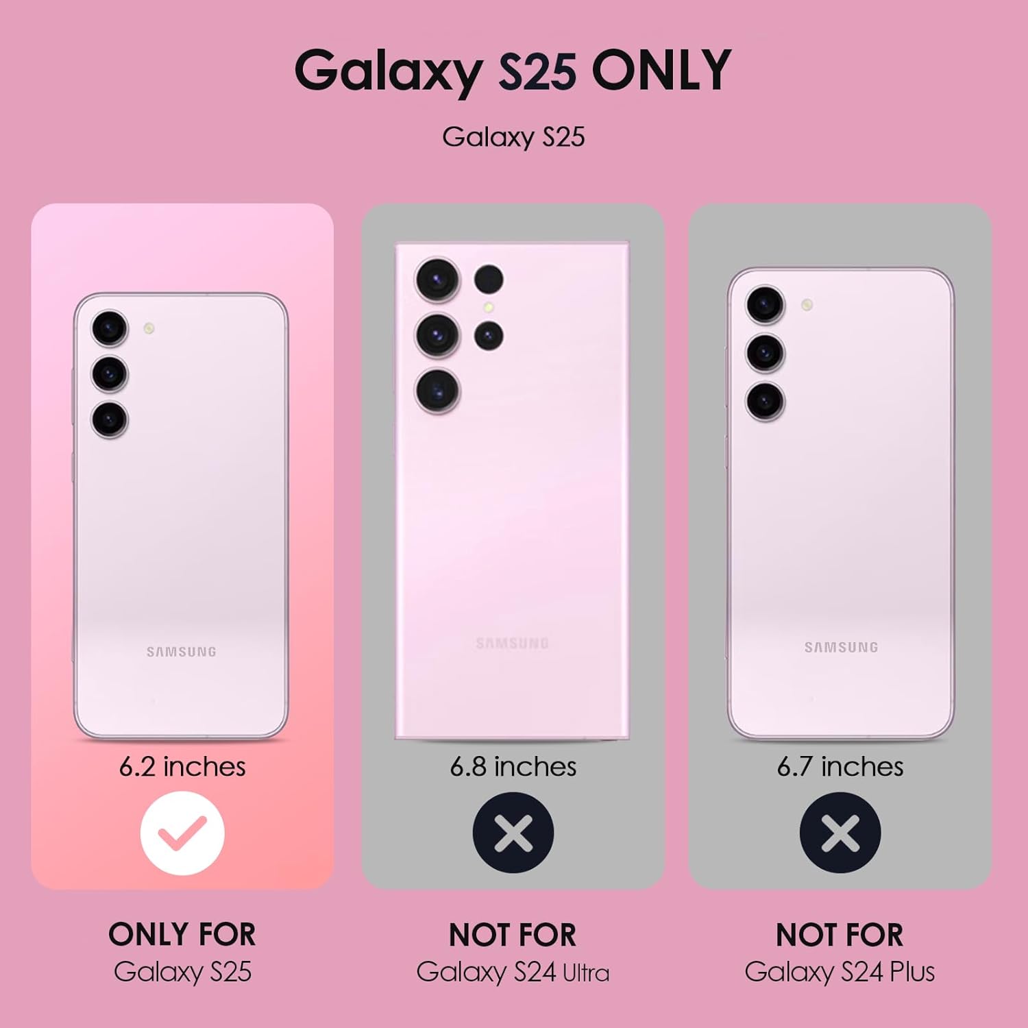 SHEDEER for Samsung Galaxy S25 Case with Slide Camera Cover + Screen Protector, Samsung S25 Case TPU Shockproof Slim Thin, Chic Glossy Fade-Resistant Pattern Phone Case Cover for Galaxy S25, Black