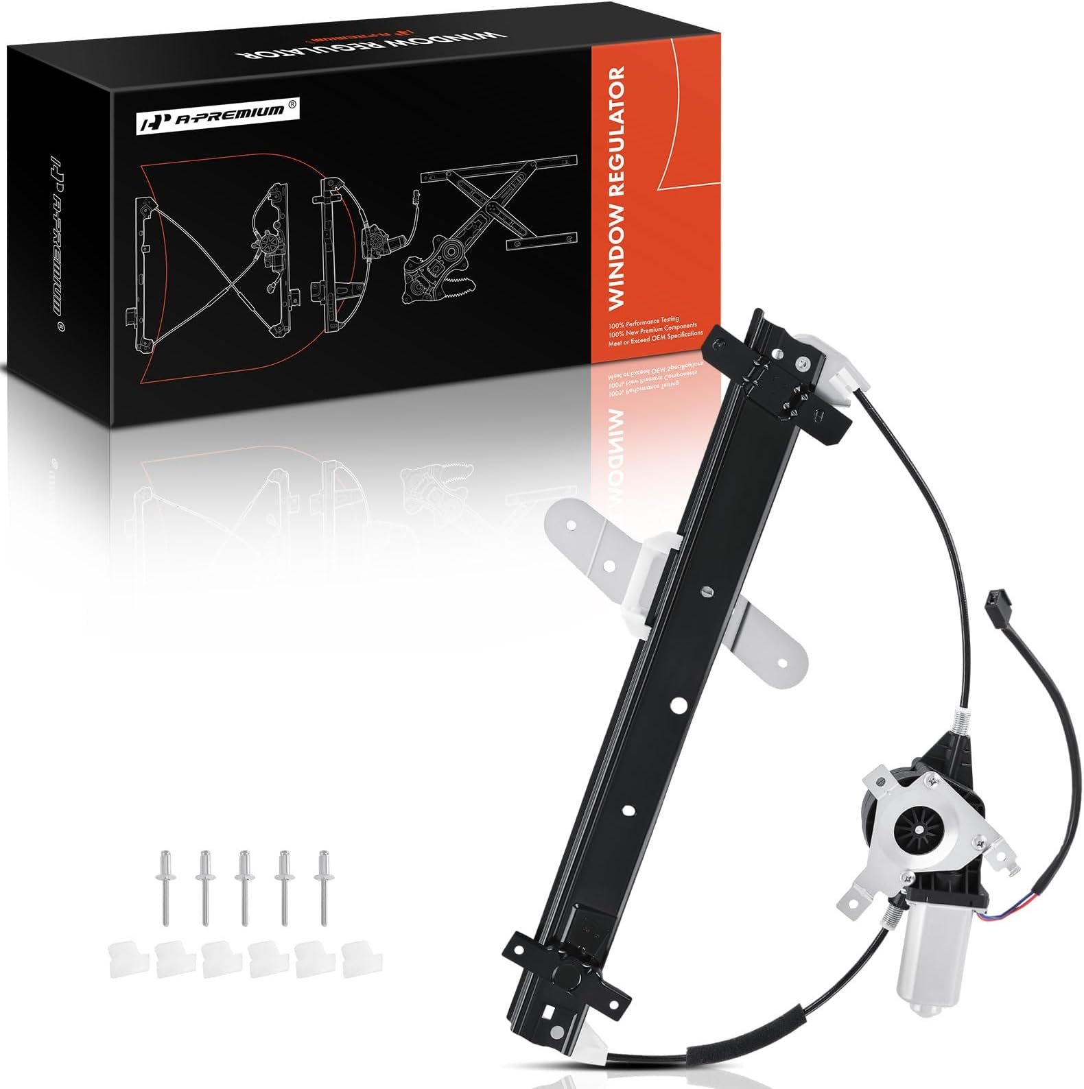 A-Premium Power Window Regulator with Motor Replacement for Ford Crown Victoria Mercury Grand Marquis 1992-2010 Front Left Driver Side