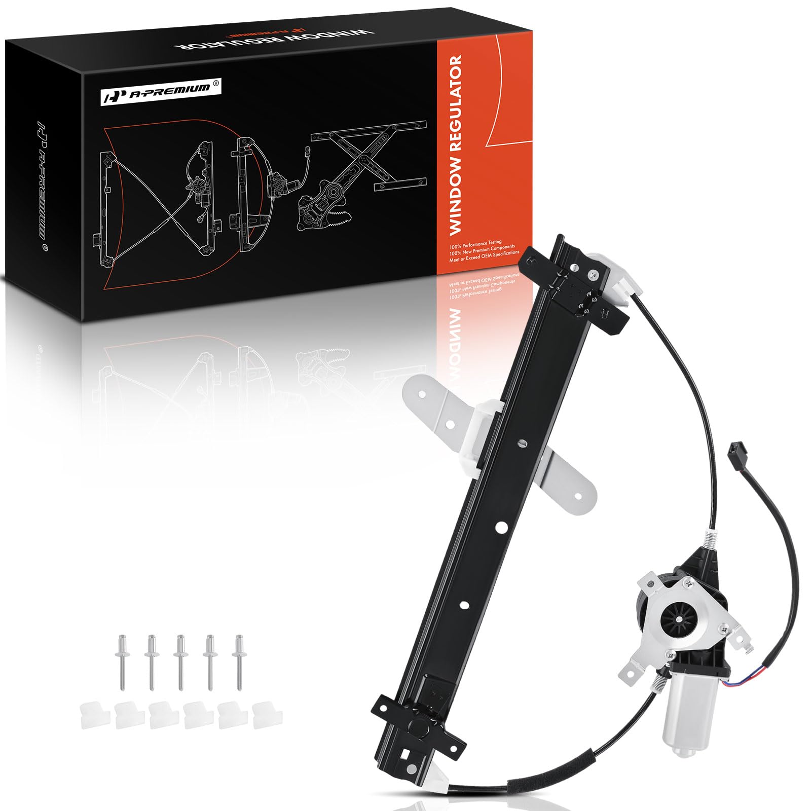 A-Premium Power Window Regulator with Motor Replacement for Ford Crown Victoria Mercury Grand Marquis 1992-2010 Front Left Driver Side Front Driver Side