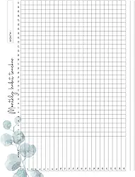 Monthly Habit Tracker: Undated 109 Month with Spaces for 25 Daily Habits Beautiful Watercolor Green Leaves