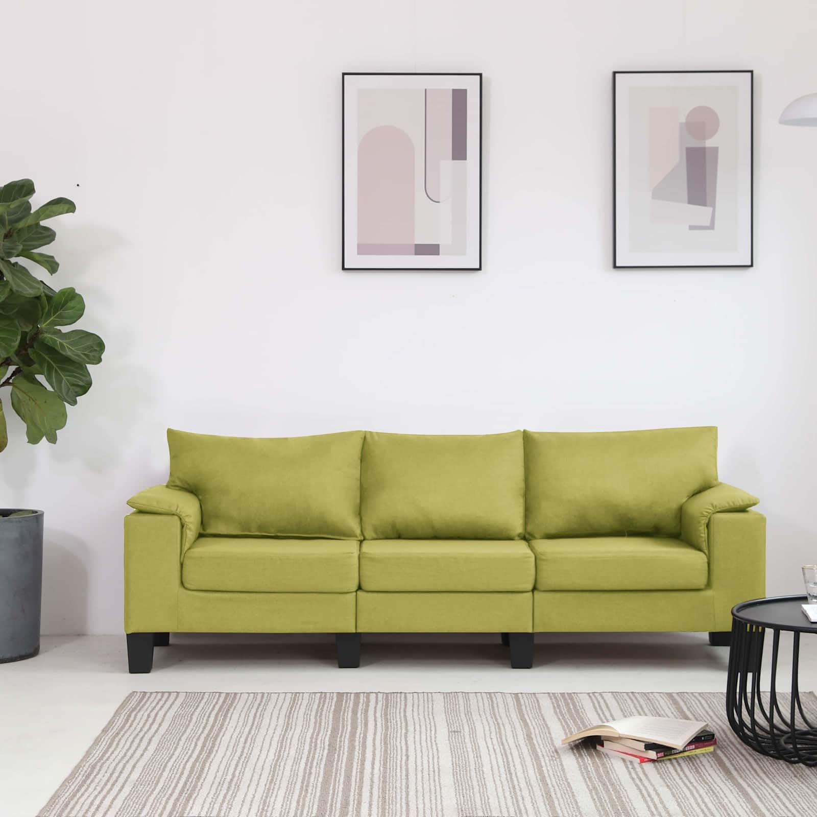 Sofa zielona tkanina nowoczesna