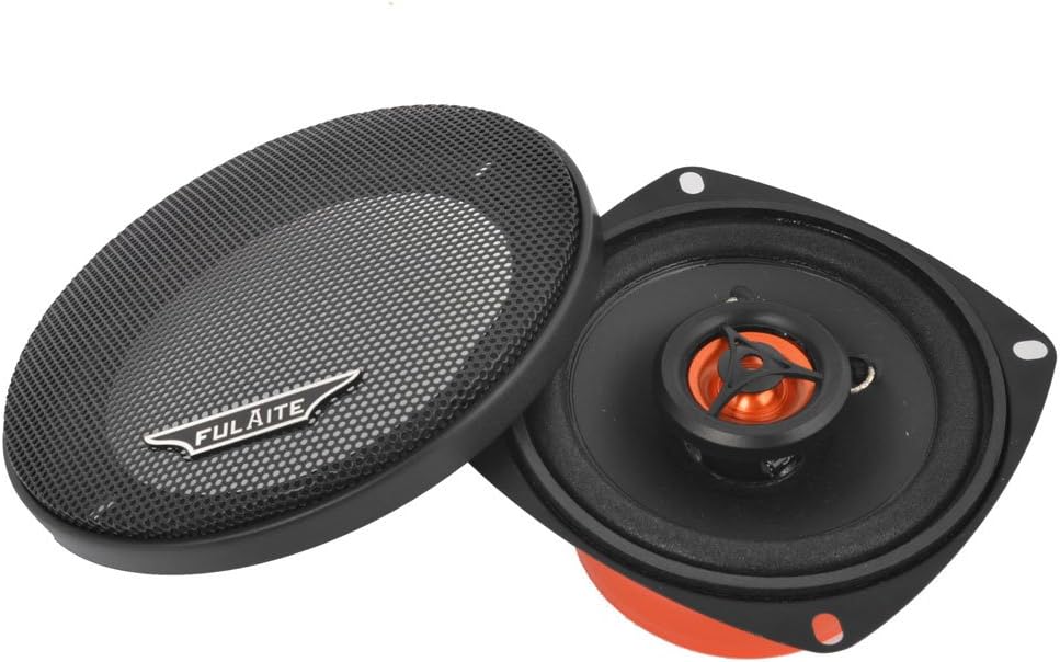 2 Pcs Black Orage 4" Dia 140W Metal Dome Car Audio Tweeters Speakers