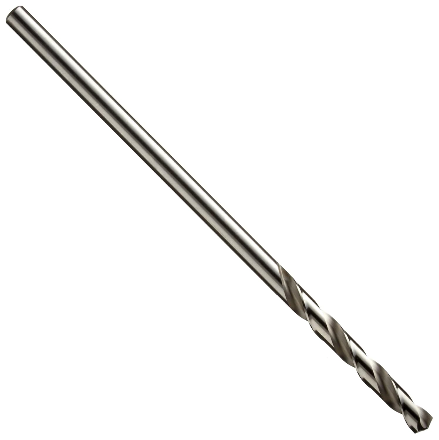 Cleveland 3957 12 High Speed Steel Aircraft Extension Drill Bit, 12" Overall Length, Uncoated (Bright), Round Shank, 135 Degree Split Point, 21/64" (Pack of 1)