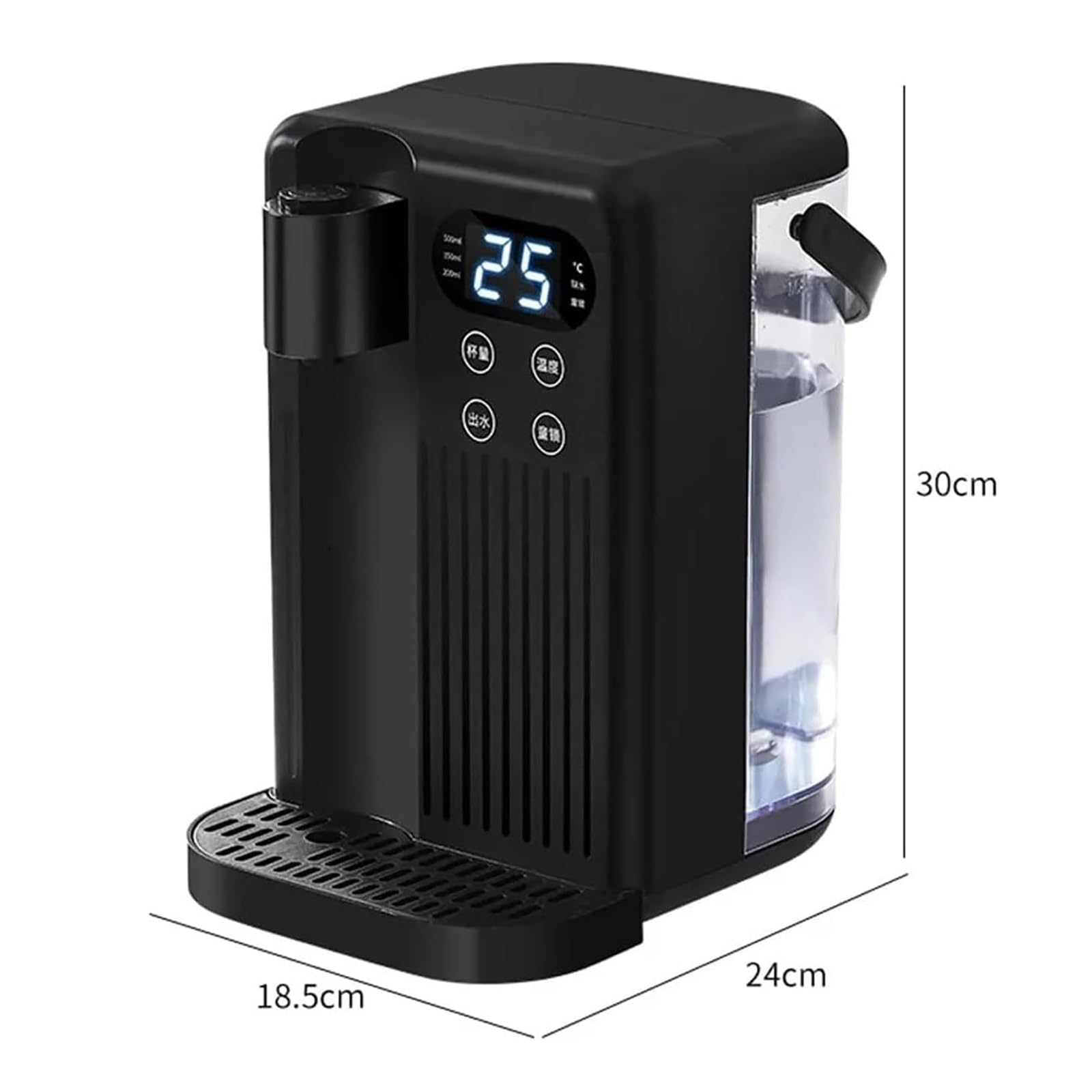 Distributore Digitale di Acqua Calda Istantanea, Distributore Elettrico di Acqua Calda da 3 Litri, 25-99 ℃ 12 Livelli di Temperatura E 8 Livelli di Volume dell'Acqua Regolabili, per Casa