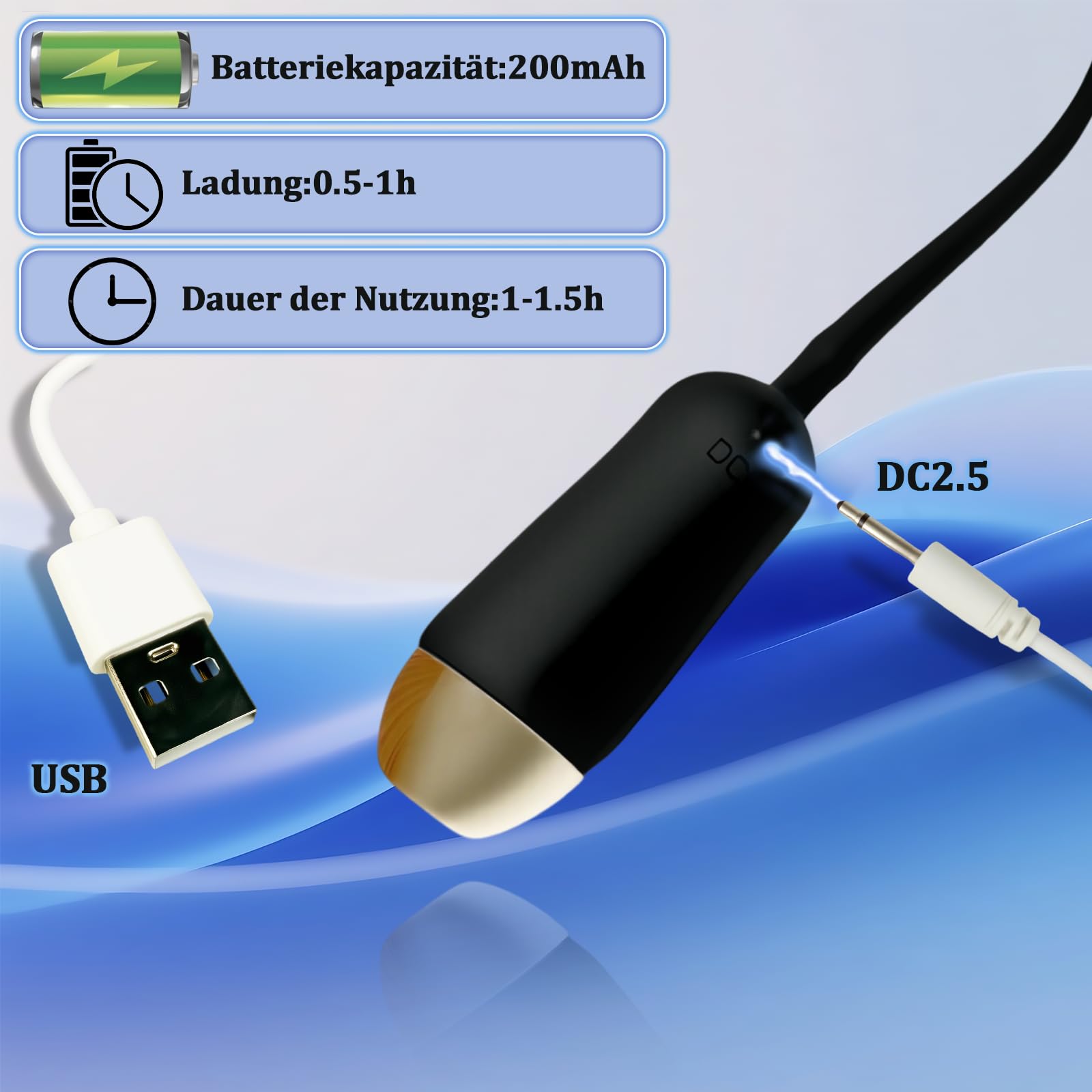 Vibratore Uretrale Dilatatori Uretrali in Silicone 10 Modalità di Vibrazione Dilatatore Uretrale Massaggio Prostatico Plug Pene Giocattoli Sessuali Vibranti Sonda Uretrali per Uomini Masturbazione