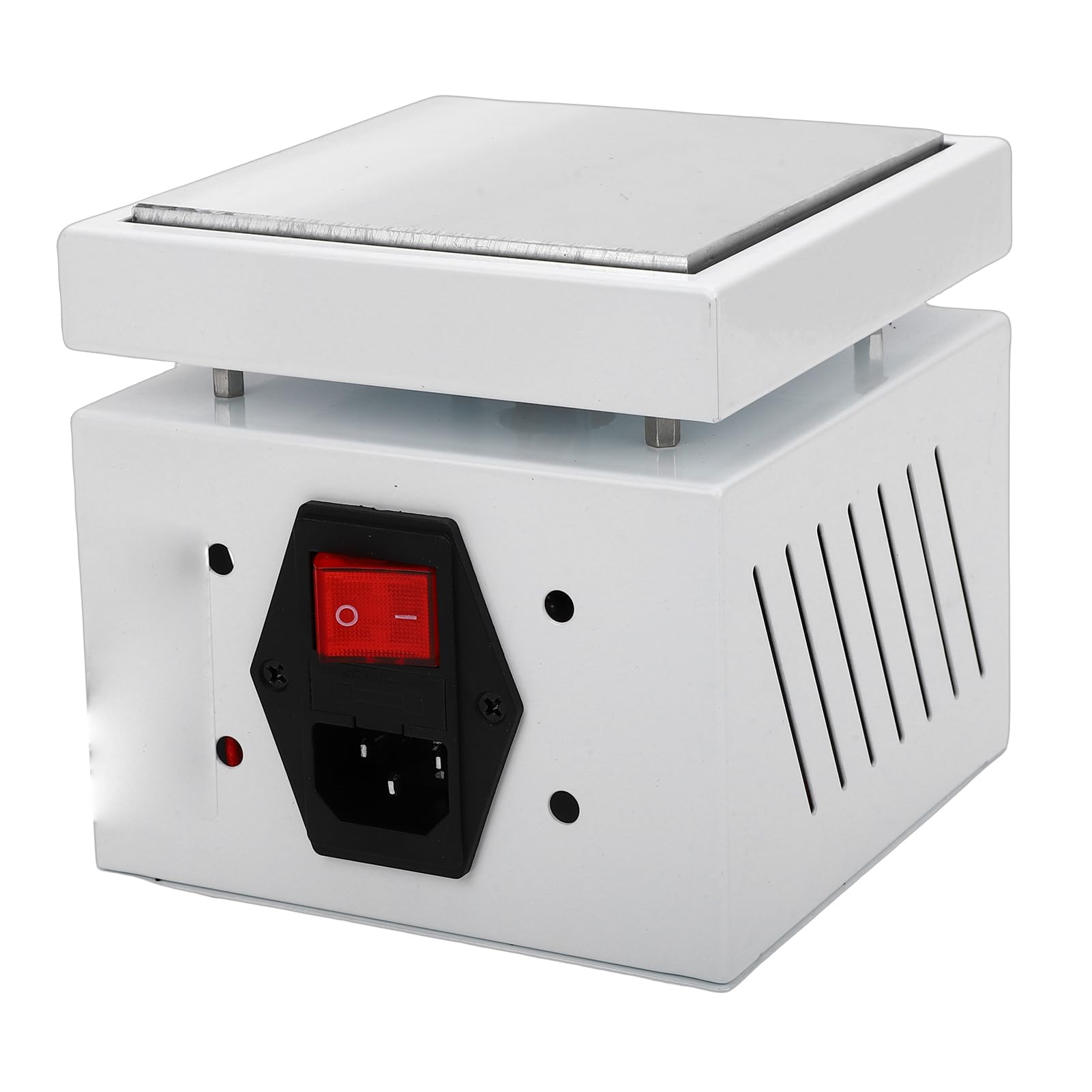 Placa de Calentamiento para Soldadura BY1010 350W 100x100mm, Estación de Precalentamiento con Placa de Aluminio de Aviación y Tecnología Multitubo, Control de Temperatura 0-400℃, (Enchufe de