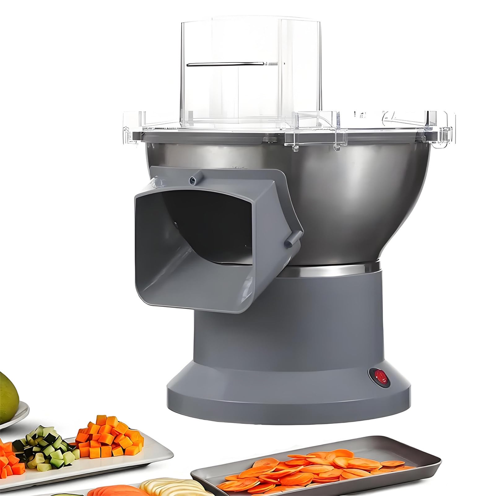 Coupe-Légumes e Hachoir Électrique 4-en-1, Robot Culinaire pour Légumes, Appareil pour Trancher, Râper, Couper en Dés Et en Bâtonnets, pour Usage Domestique Ou Professionnel