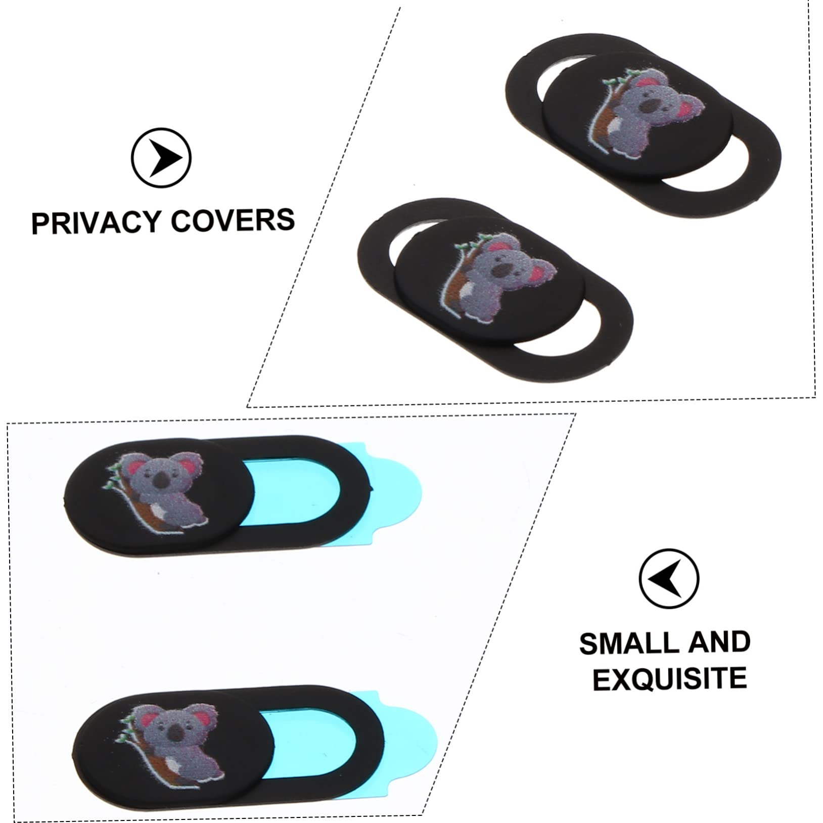 Bloqueador De Cámara 3 Piezas Cubierta De Privacidad De La Cámara Camera Material De Protección del Medio Ambiente Plástico Control Deslizante Cubierta De Cámara para Tabletas