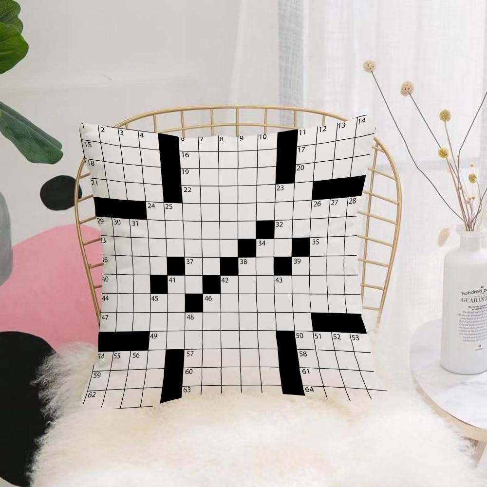 HYOSXW Cushion Cover,Throw Pillow Case Home Decorative for Living Room Bedroom Sofa Chair 16X16 Inch,Crossword with empty boxes to rt any words for a clear message brief heading or,Pillowcase 40X40cm
