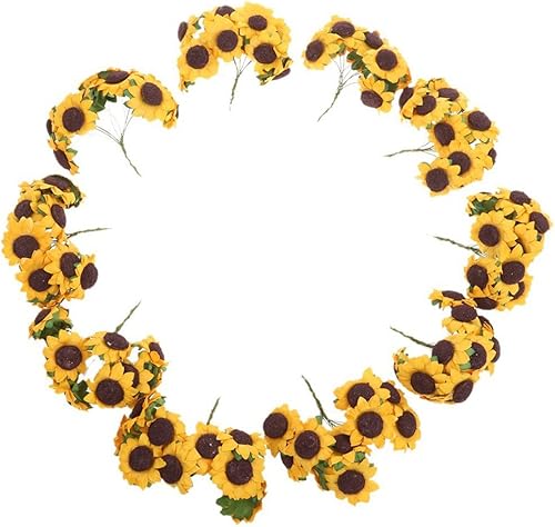 100pcs Flores Artificiales Ramo de girasol para el hogar boda decoración disponible en Yaxa Colombia