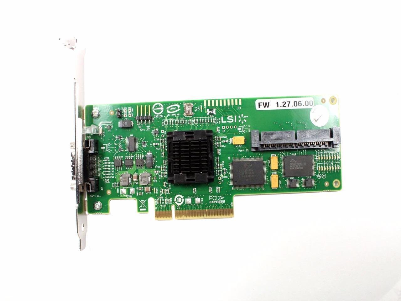 LSI Logic SAS3442E-R Raid 8PORT Pcie 3GB/S 4 Int 4 Ext Lp ROHS6