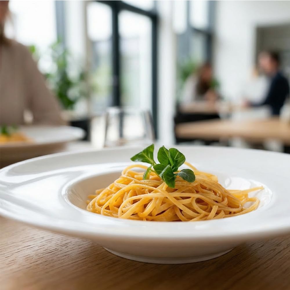 Set di 6 Piatti da Risotto con Fondo a cappello di prete Ø27  Porcellana Raffinata Vista Ale-gre per Hotel Ristoranti Sala Ricevimenti uso domestico Eleganza & Qualità Professionale Catering & Eventi