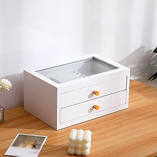 [FOQW] 宝石箱 ジュエリーボックス カラー オーガナイザー ジュエリー 収納ボックス アクセサリーケース ピアス ネックレス 指輪 リング アクセサリー 指輪置き 仕切り付き 防塵防水 耐衝撃 整理整頓 還暦祝い レディース