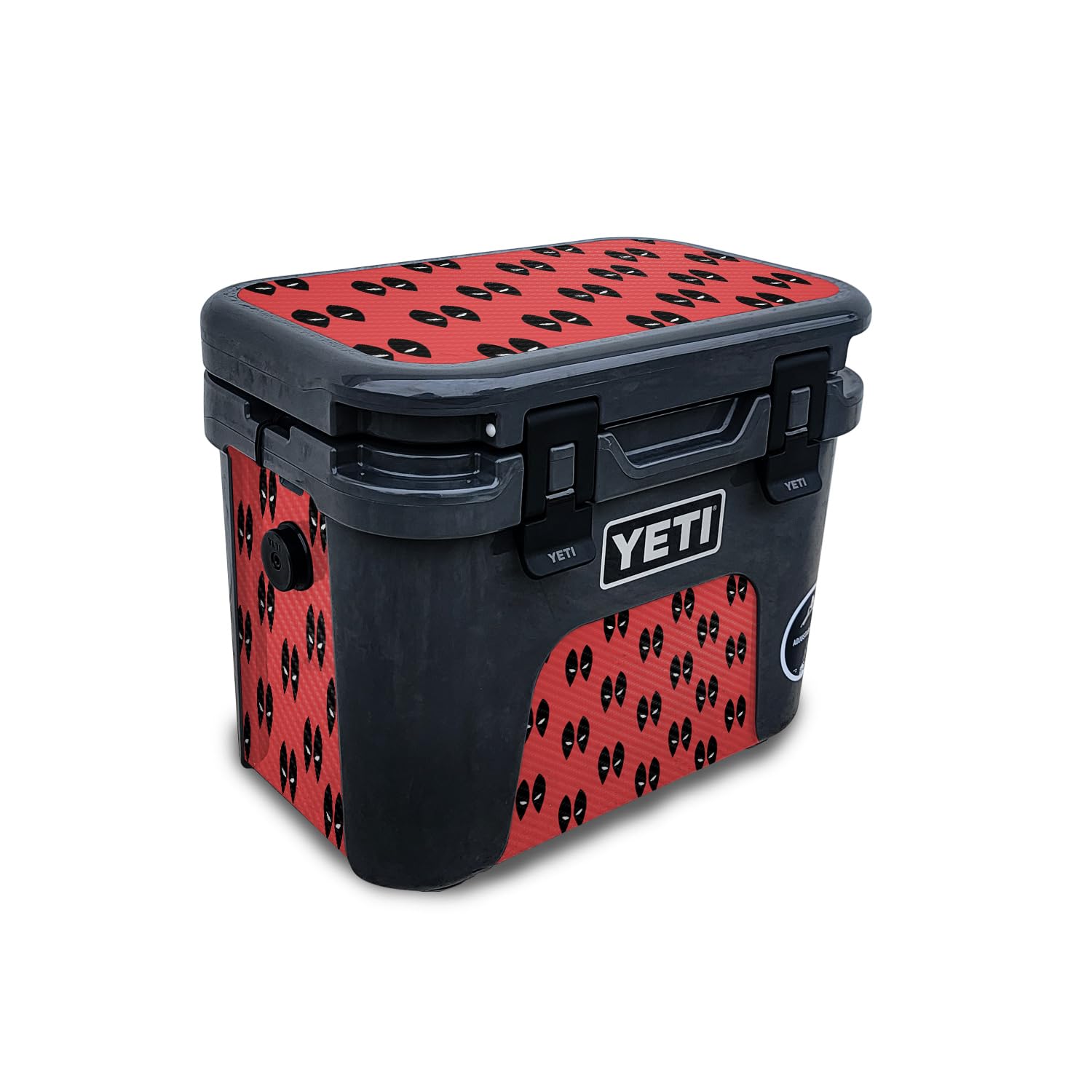 Carbon Fiber Skin Compatible with Yeti Roadie 15 Hard Cooler - Dead Eyes Pool - Premium 3M Vinyl Protective Wrap Decal Cover - Easy to Apply | Crafted in The USA by MightySkins