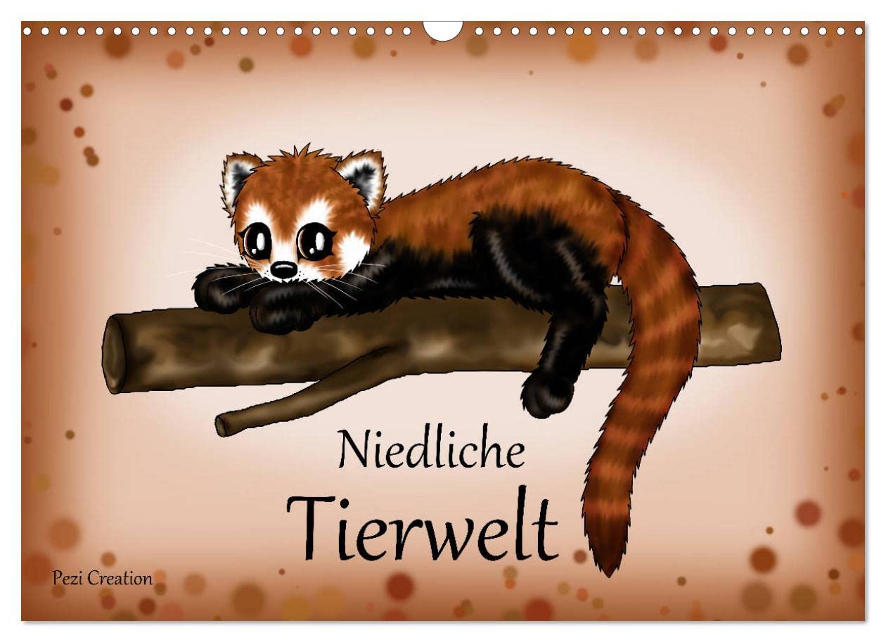 Niedliche Tierwelt (Wandkalender 2023 DIN A3 quer): Herzige Tierillustrationen (Monatskalender, 14 Seiten )