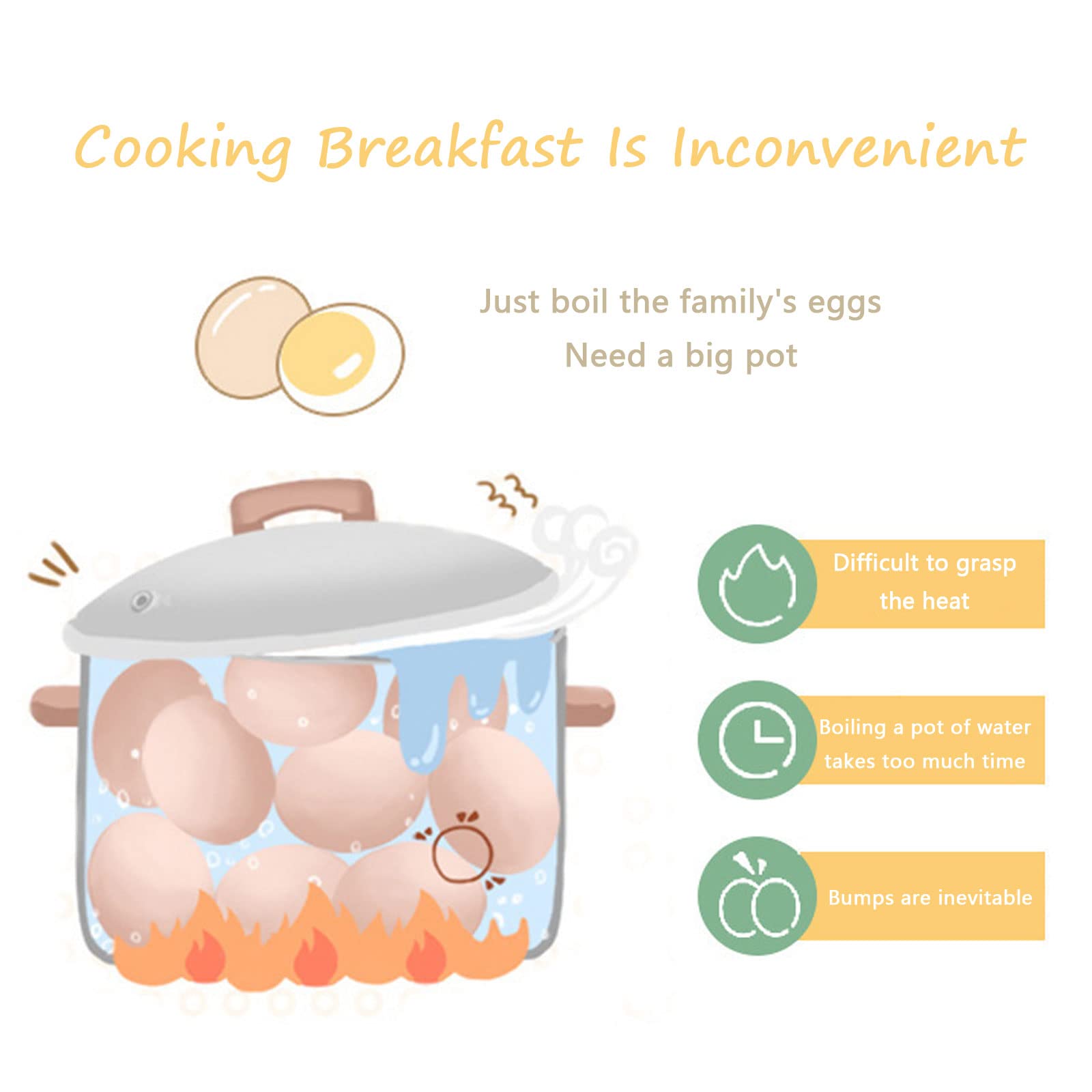 Eierkocher für 12 Eier 250W, Elektrischer Eierkocher für Gekochtes und Pochiertes, Elektrischer Eierköpfer, Doppelter Egg Cooker mit Eierbecher, Gestell für Bis zu 6 Eier, Manuell Schließen