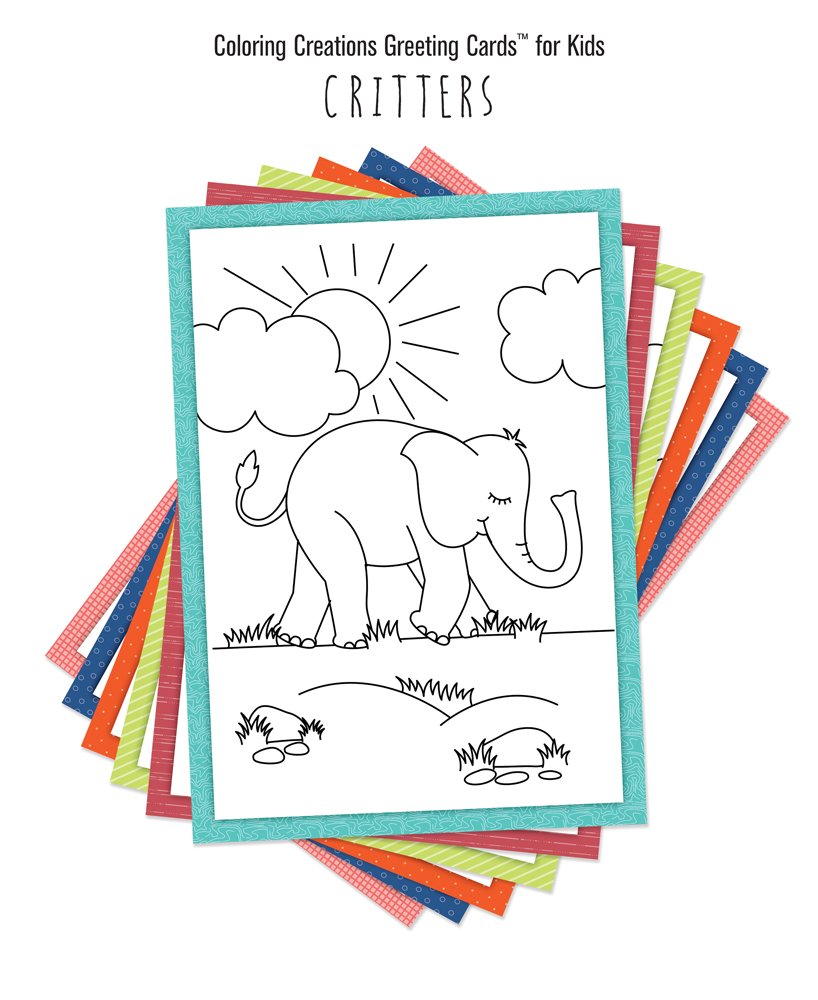 Coloring Creations Greeting Cards™ for Kids - Critters: With Scripture Novelty Book – Coloring Book, September 6, 2016