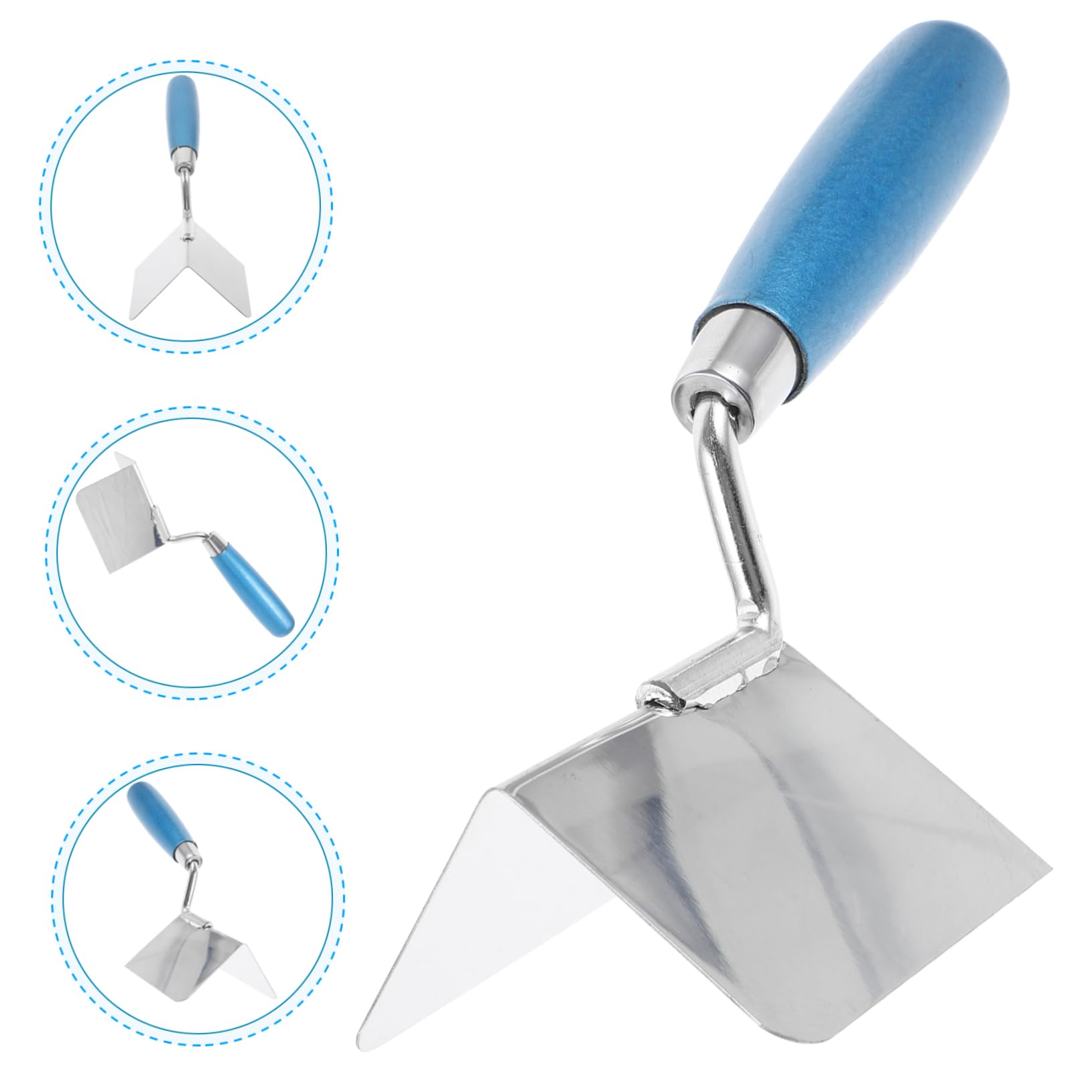 NUOBESTY 4 Pezzi Spatola Angolare in Acciaio Inossidabile per Cartongesso Utensile per Rifinitura Ergonomico per Maggiore Comfort Facilità Uso Strumento Multifunzionale per Rimozione