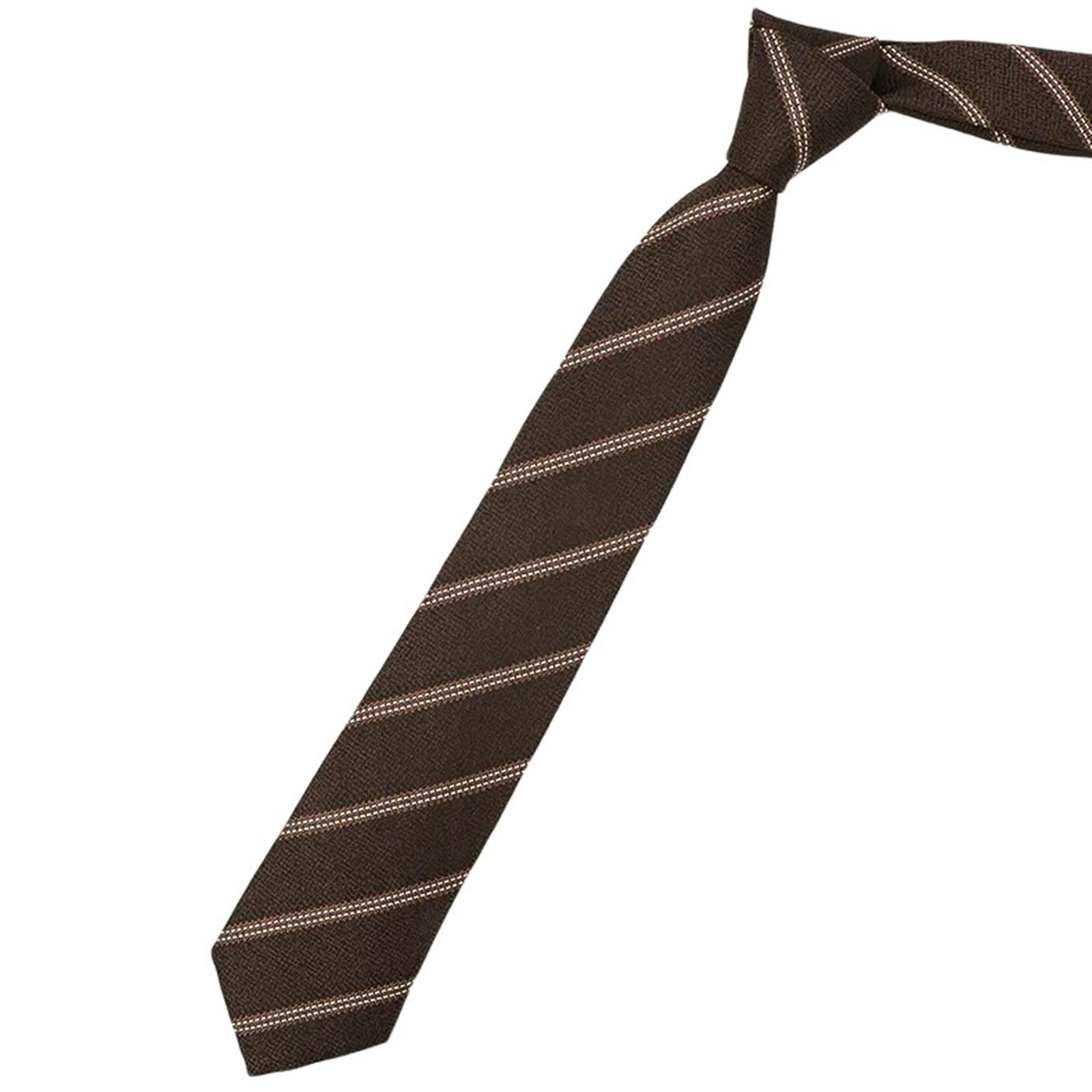 Maxtonser Vintage Brown Checkered Pre-Tied Neck Tie Korean Japanese College Bowtie School Uniform Necktie Cravat Tie