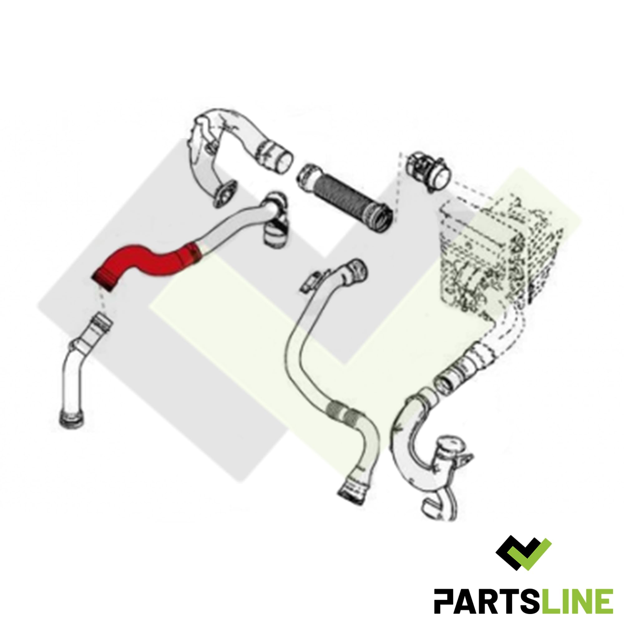 Partsline Durite de Turbo compatible avec Scénic III Fluence 1.5 dCi