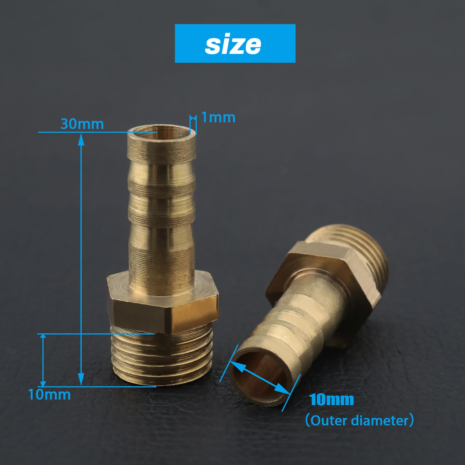 18 Pièces 1/8" à 1/4" Femelle Et Mâle Bsp Filetage Laiton Hexagonal Mamelon Et Réducteur Hexagonal Et Connecteur De Douille Hexagonale Pour La Conversion De Raccordement De Tuyau
