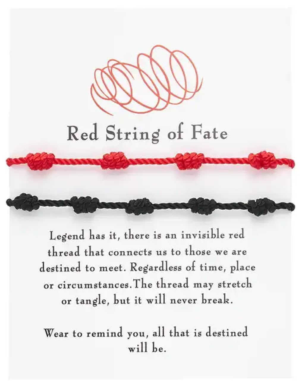 NAMCHE 2 braccialetti rossi a 7 nodi con amuleto in filo rosso, braccialetto portafortuna e protezione unisex, Adaptable, corda