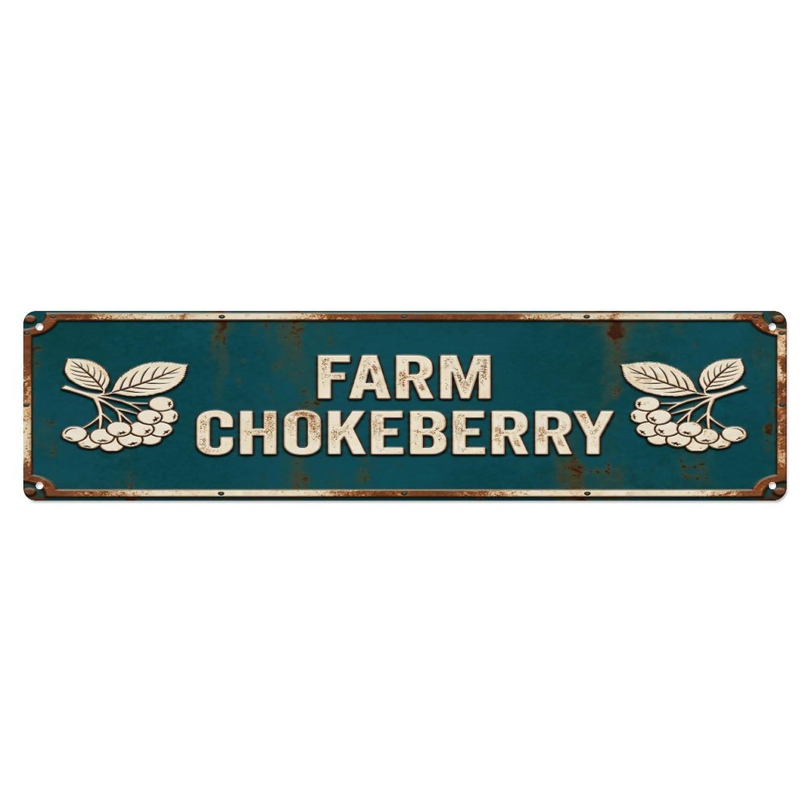 FARM CHOKEBERRY Vintage Berry Rustic Farmhouse Metal Tin Sign