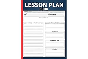Undated 108-Page Lesson Plan Book for Homeschooling & Teaching