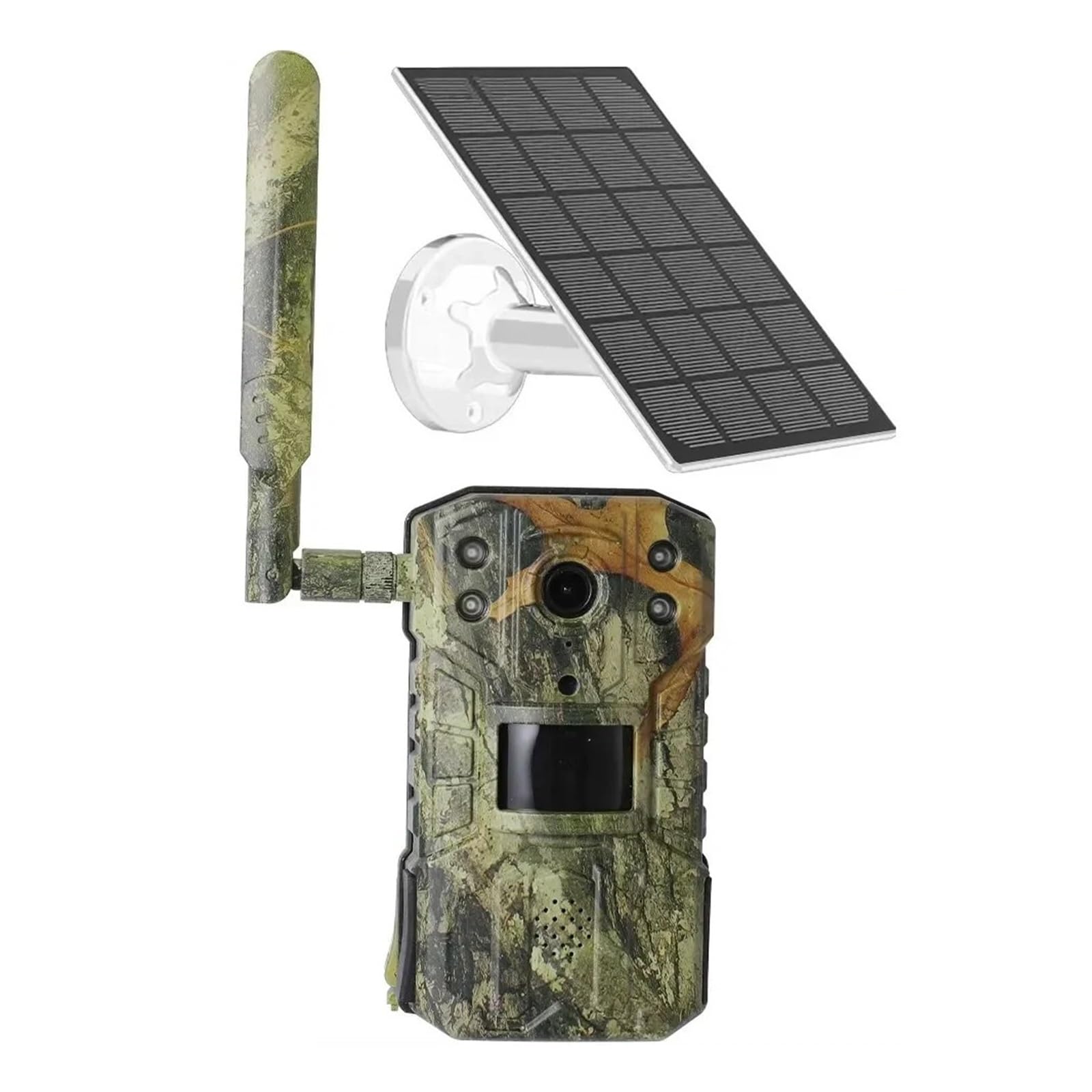 Cámara Vida Silvestre Cámara Solar Impermeable De Rastreo For Caza 20M PIR Detección Movimiento Vida Silvestre 4K 14MP 4G Tarjeta SIM 30M Visión Nocturna Monitoreo Confiable Preciso(A Set add 128G)