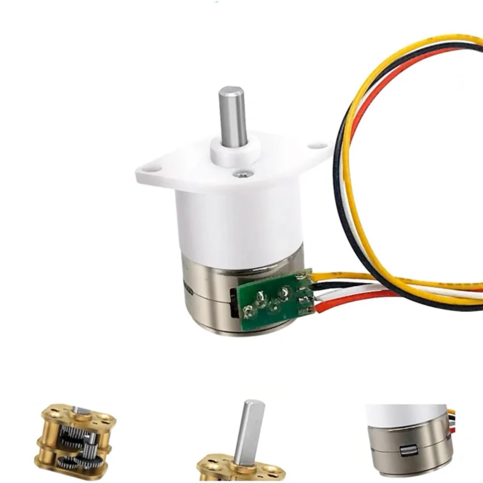 Motore passo-passo CC con piccolo ingranaggio di decelerazione da 15 mm, 5 V, 15BY 1:5-380, 10, 50, 100, 298, design a scala ottica(Motor-Governor-Power,1 Ratio 100)