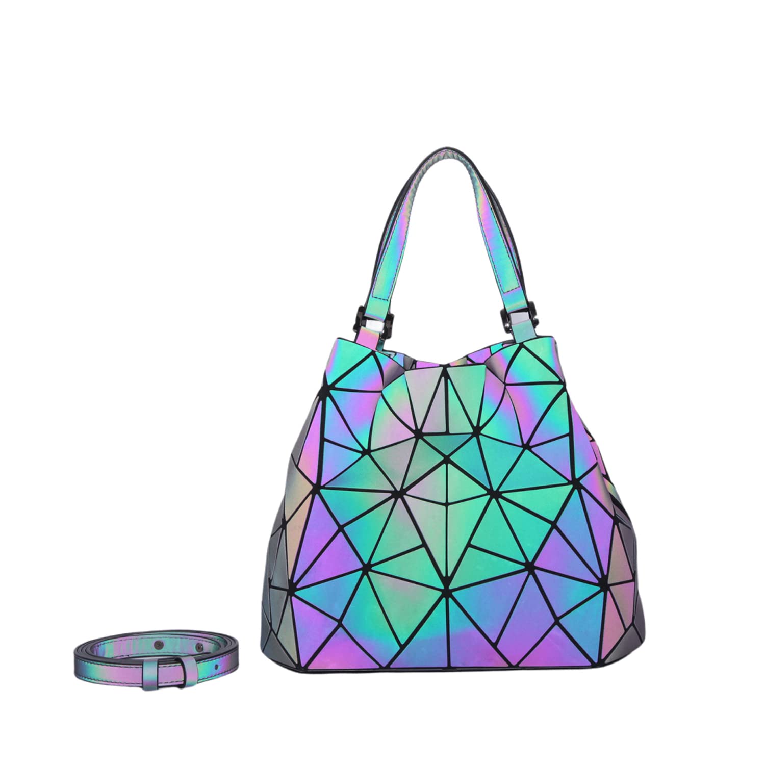 Sac à main géométrique haut de gamme avec effet holographique unique - 8