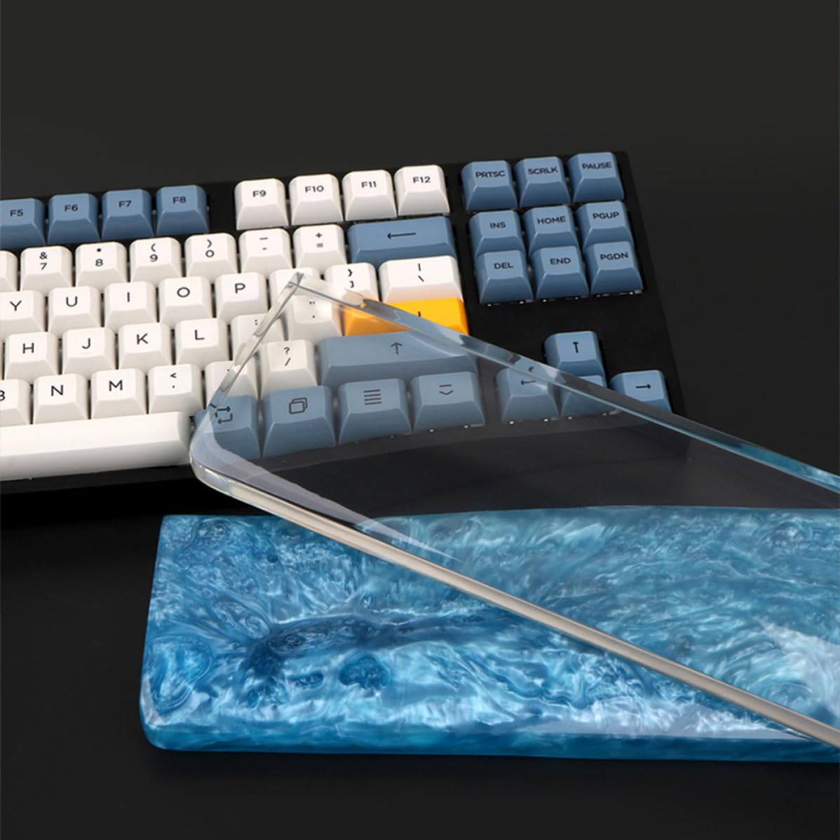 Handgelenkauflage für Tastatur 61 aus Epoxidharz Weiß