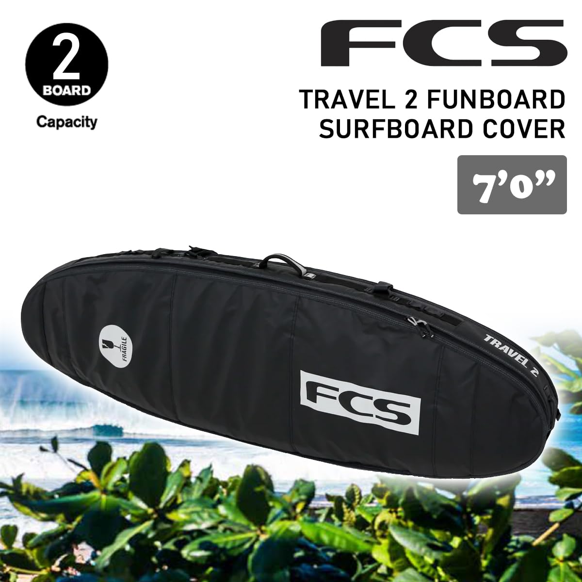 Amazon | FCS ボードケース ハードケース 2本用 TRAVEL 2 FUNBOARD 