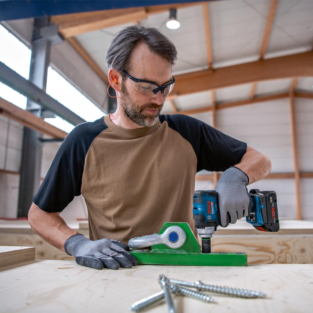 Bosch Professional 18V System boulonneuse sans-fil GDS 18V-320 C (couple serrage 320 Nm, couple décollement 540 Nm, 2 batteries ProCORE 4.0 Ah, chargeur GAL 18V-40, module Bluetooth GCY 42, L-BOXX)