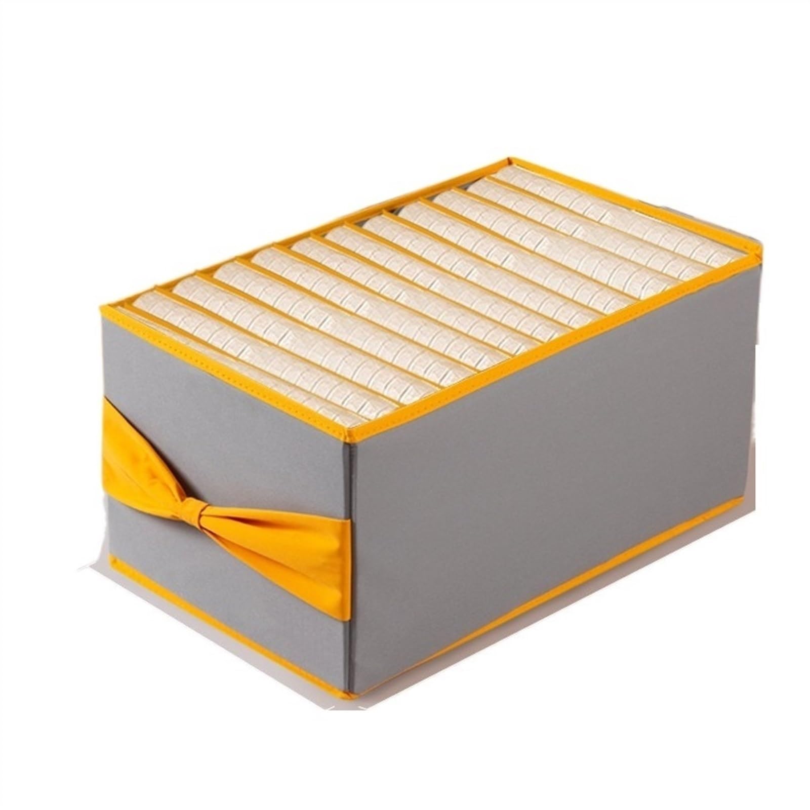 Eines Grey Sock And Underwear Storage Foldable Fabric Clothing Storage Box, Pants Storage Basket, Household Wardrobe Storage Compartment Box Sock Storage(,12 Grids)