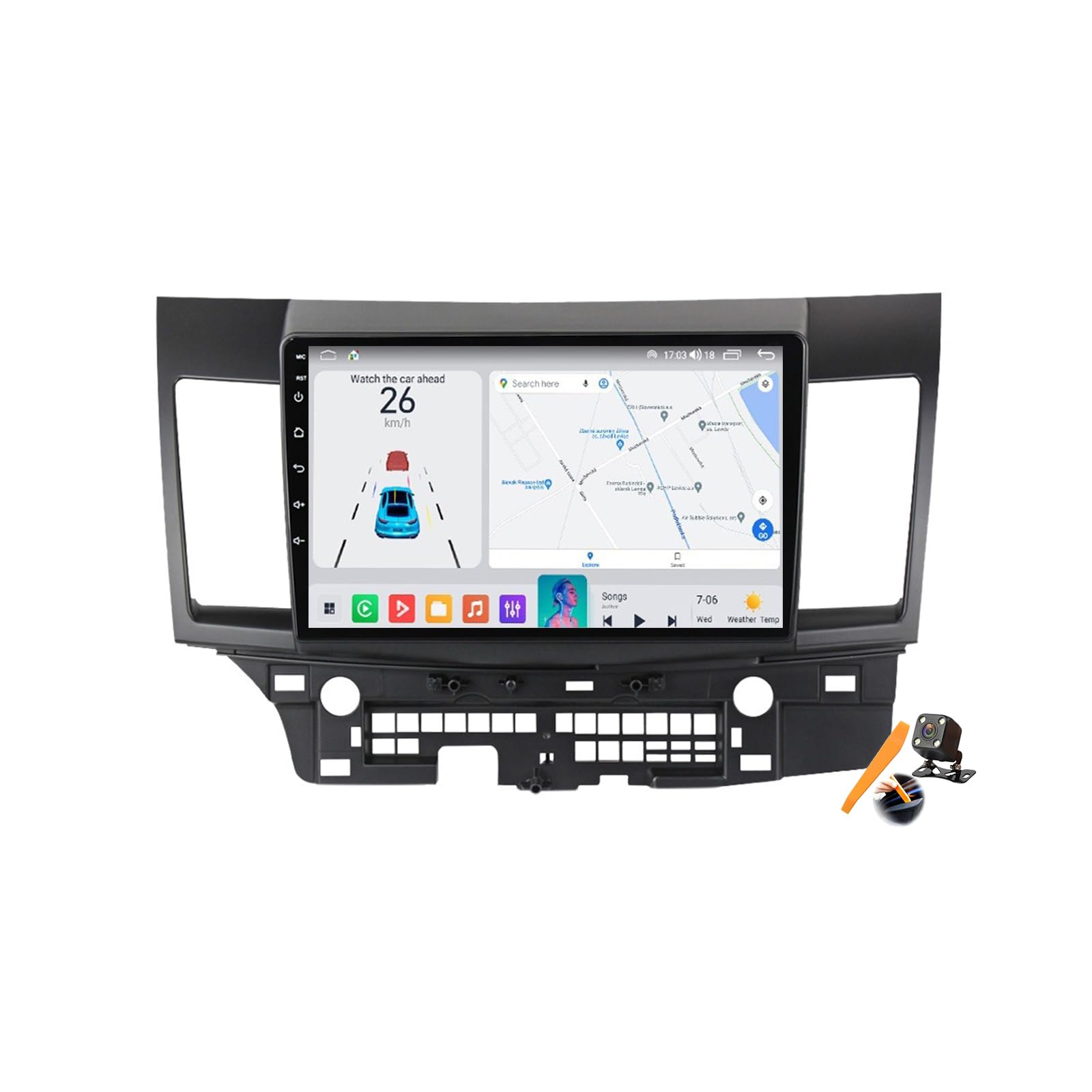 Cartablet Android 15.0 Lancer 2007-2012 con reproductor multimedia y Bluetooth 8