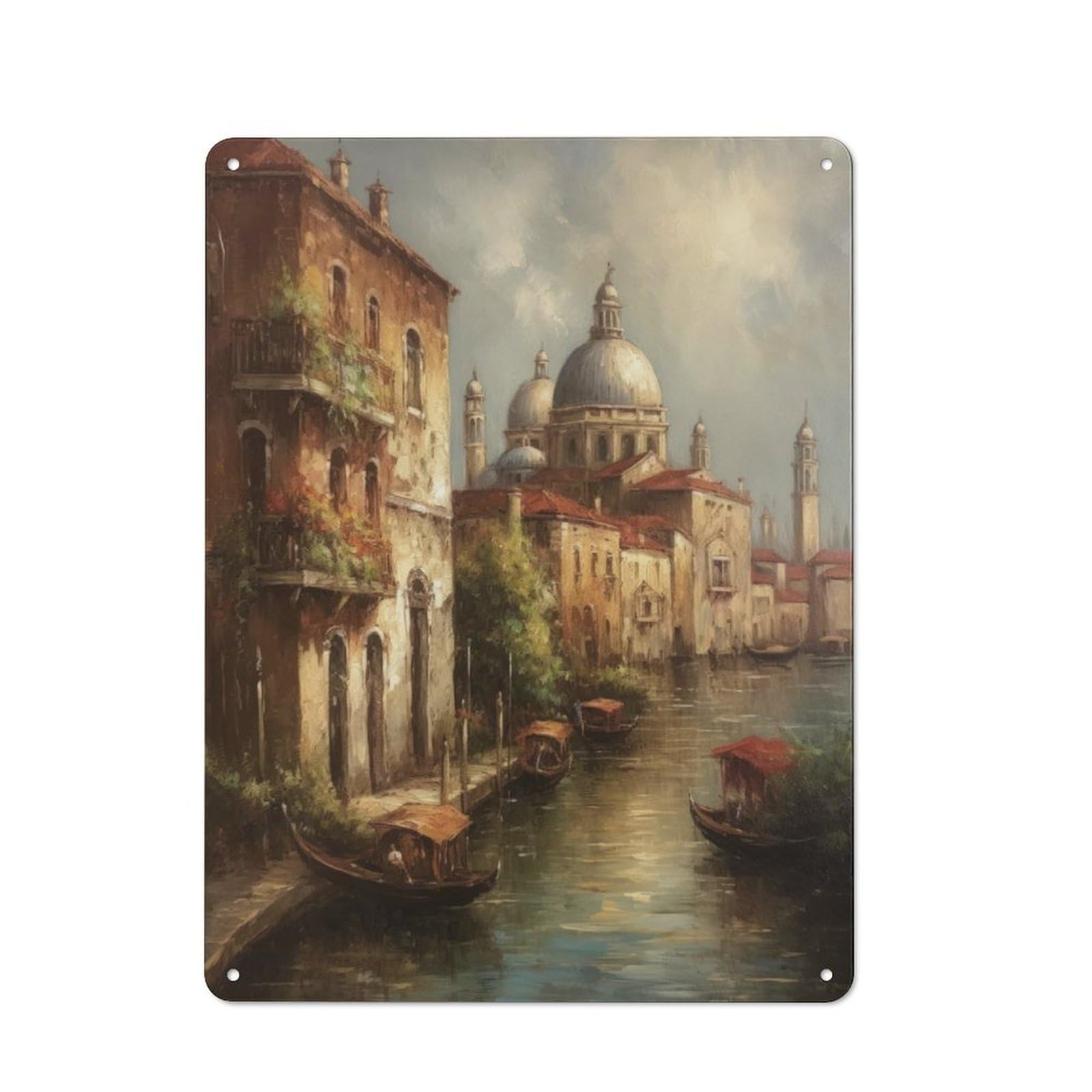 Junmoney Venice Italy City Of Water Industrial-Style Tin Sign 40X30cm For Pub Or Café, Suited To Pub Decor Enthusiasts