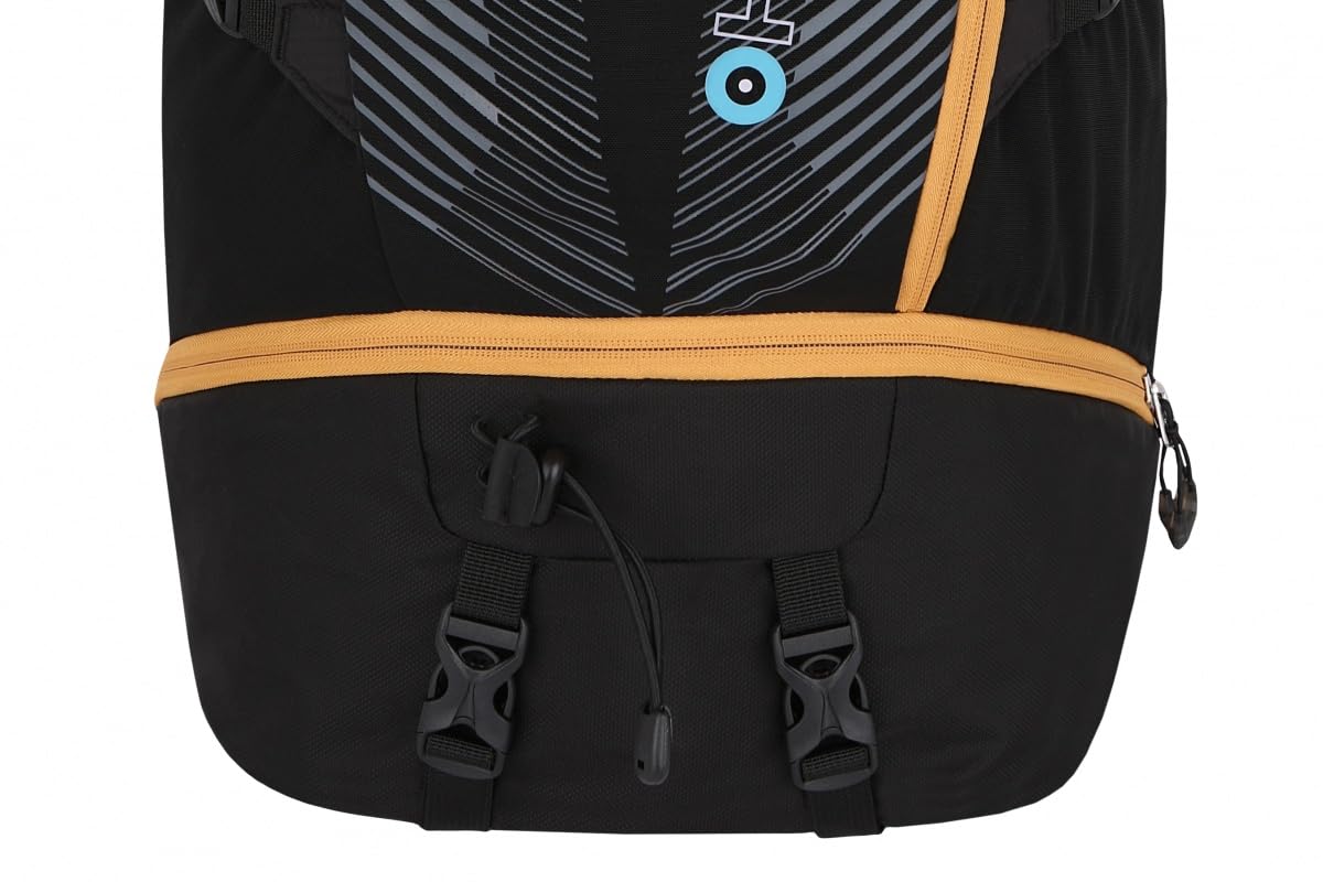 Husky Mochila de 40 l, ligera, resistente e impermeable, con mucho espacio de almacenamiento, sistema de confort y funda para lluvia para senderismo, senderismo y viajes, Negro , 40L, Para exteriores