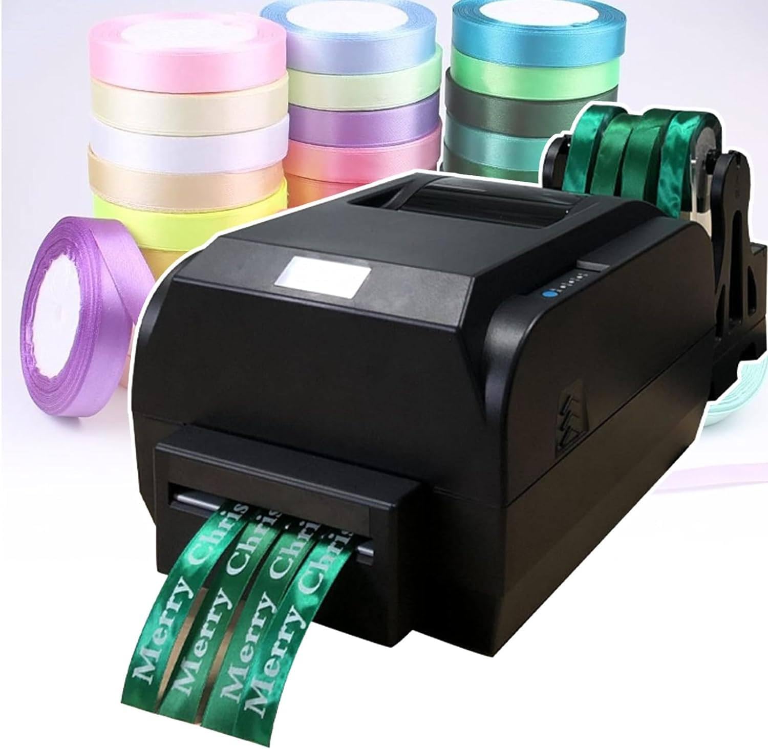 Macchina da Stampa Digitale per Nastri di Raso, Stampante per Nastri per Stampa a Caldo, Nastro da Stampa per Confezioni Regalo, 150mm/S, Supporta Oltre 50 Lingue, per la Festa di Natale