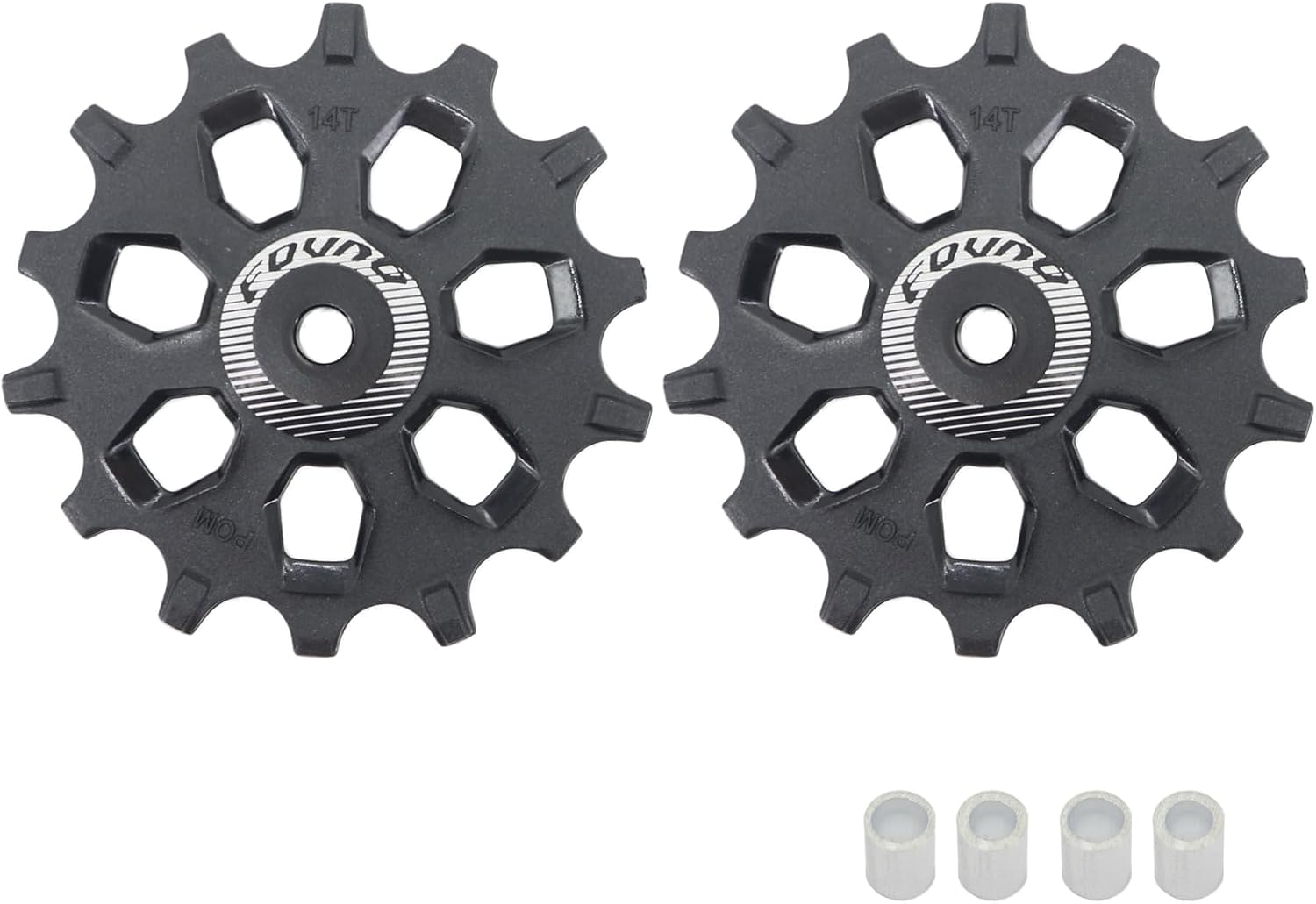 DJC Bike Bearing Pulley Wheel 2pcs Guide Roller 12t 14t 16t MTB Road Bike Rear Derailleur for Sram for Shimano M9000 R8000 Over Sized Narrow Wide Tooth
