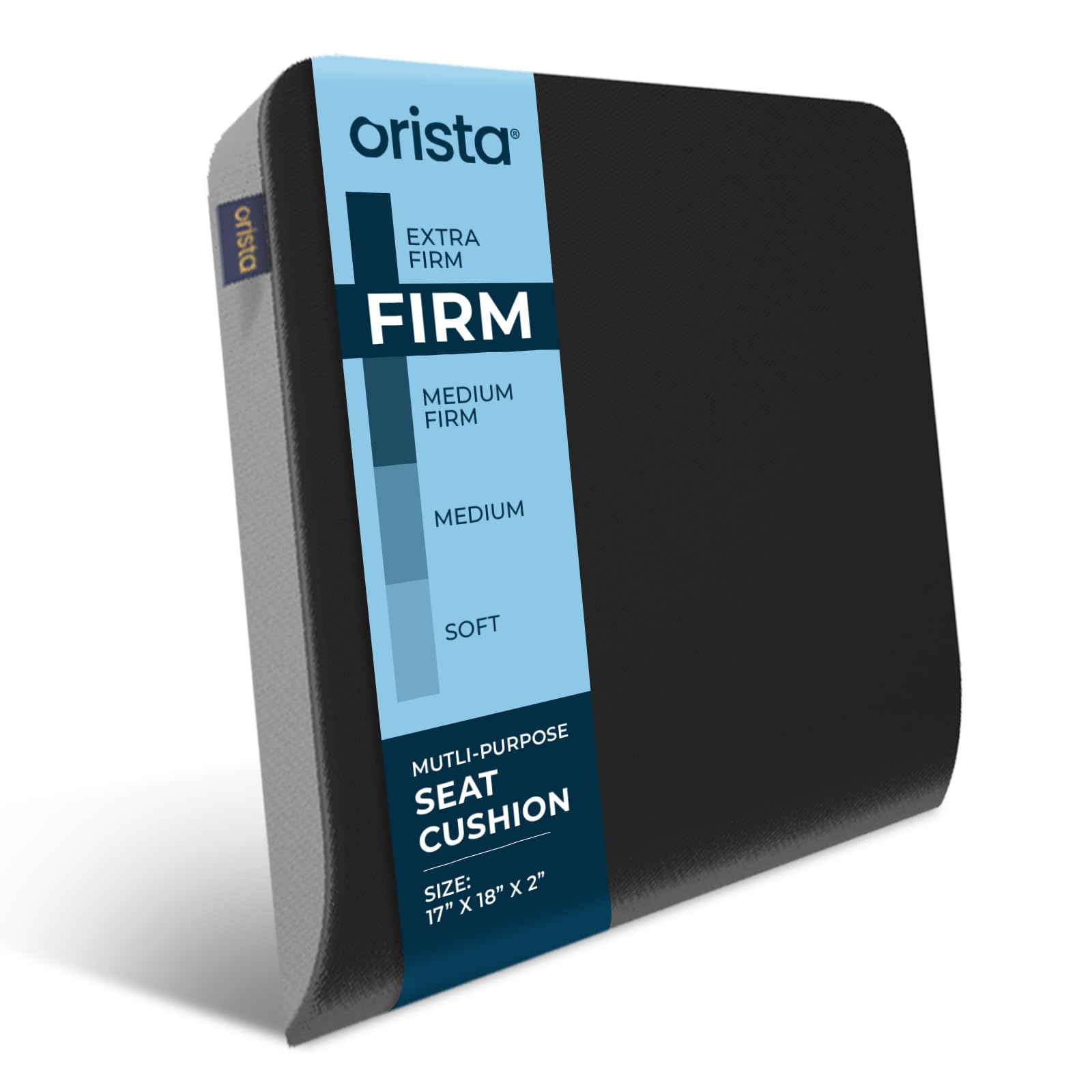 Orista™ ComfortCloud Seat Cushion, High-Density Memory Foam, Ergonomic Tailbone & Thigh Support Pillow, Washable Stretch Cover, Anti-Slip Base, Portable Handle, Ideal for Office, Car & Home Chairs